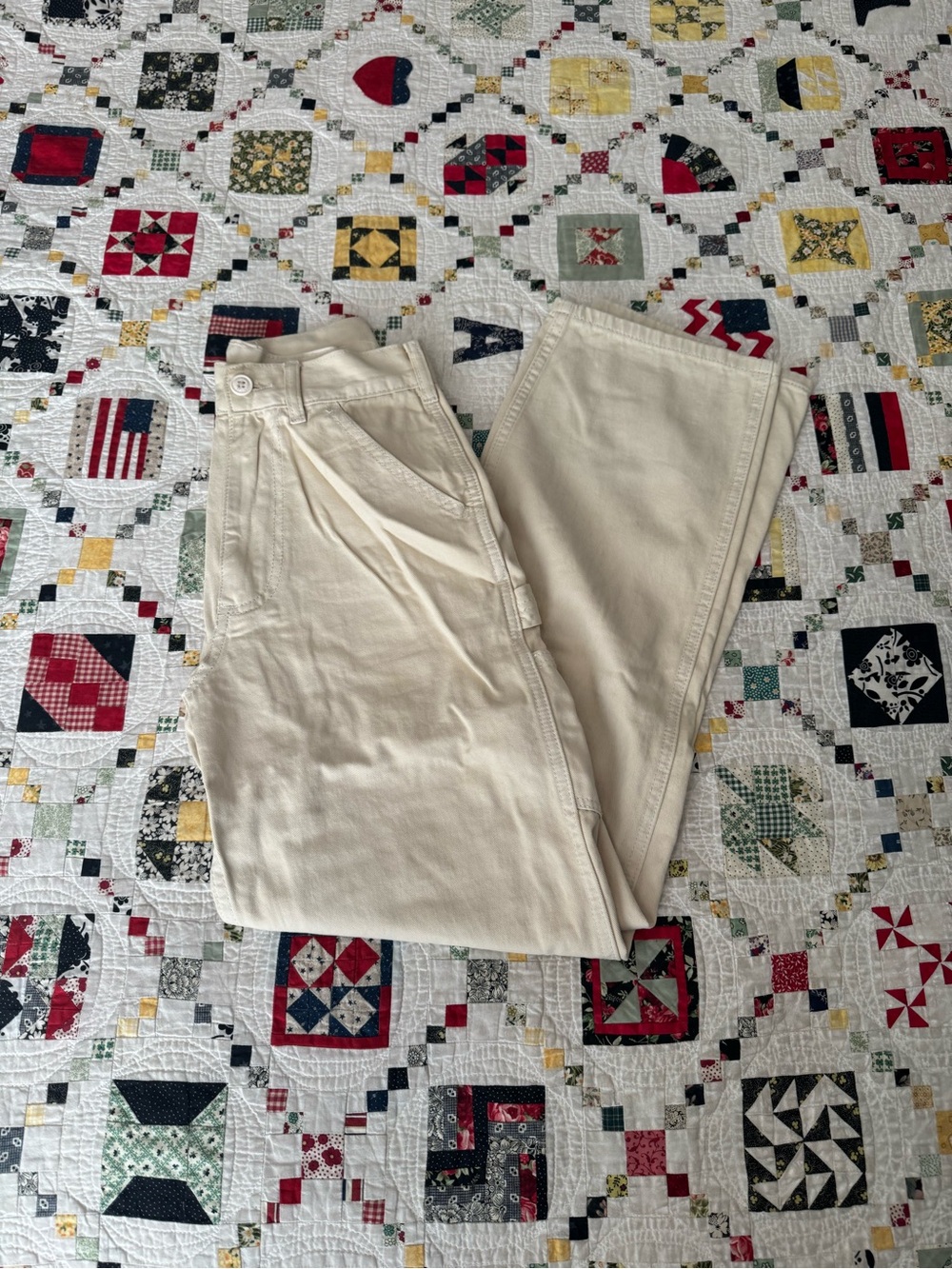 J Galt Shanghai Women's Cargo Pants in Light Cream